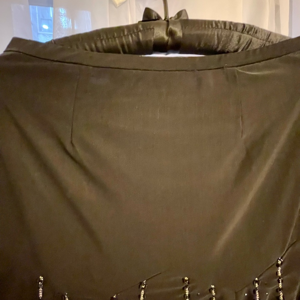 ❄️WINTER SALE: 
Silver Beaded Skirt, Sz 10, Side Zip, Vintage EXPRESS - Picture 11 of 16